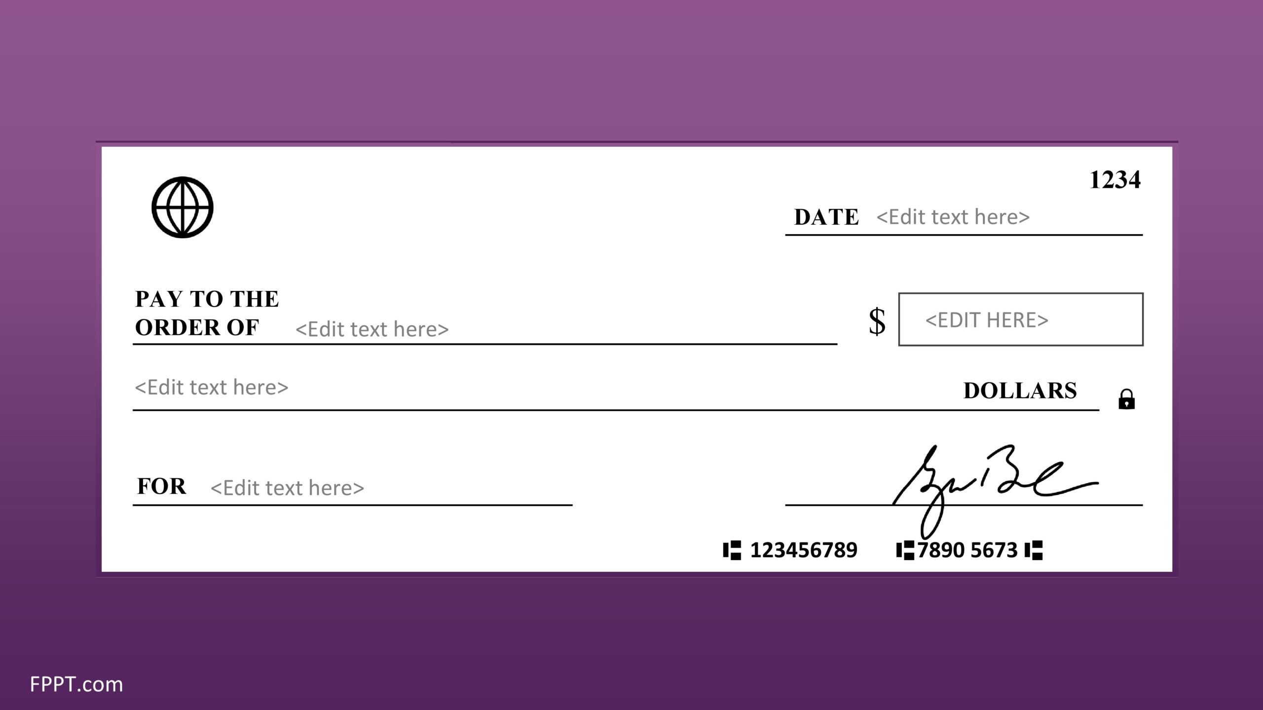 mock cheque template